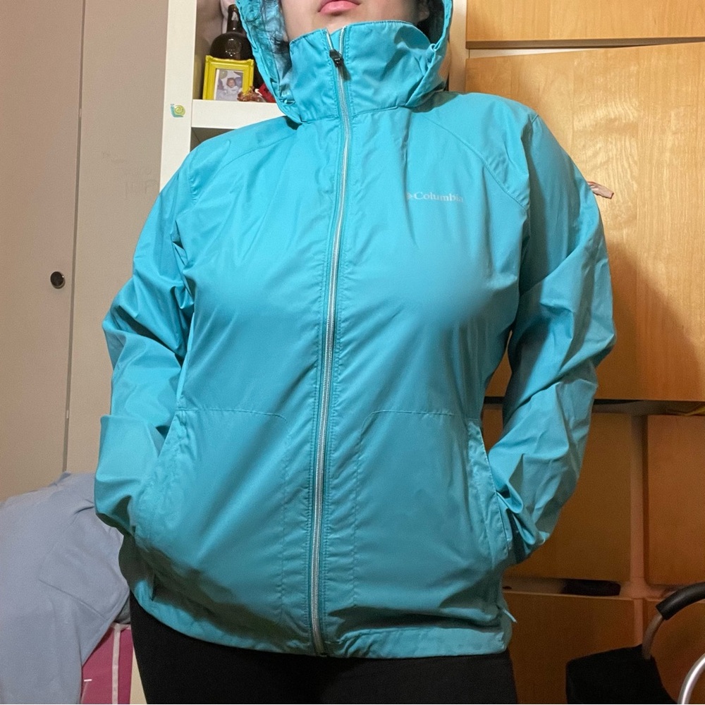 Teal Columbia Rain Coat